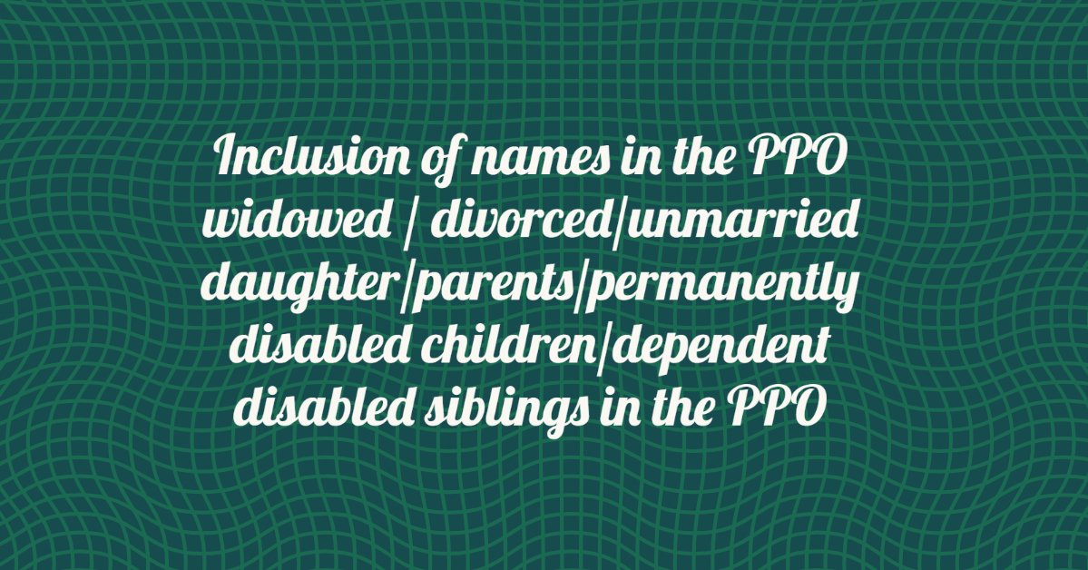 Inclusion of names in the PPO