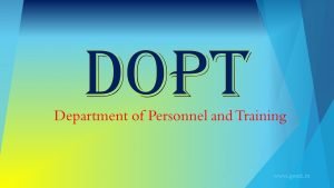 Department of Personnel and Training