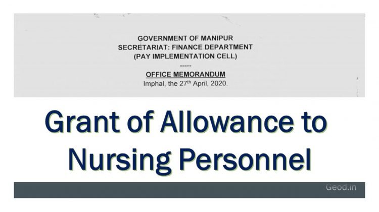 Grant of Allowance to Nursing Personnel