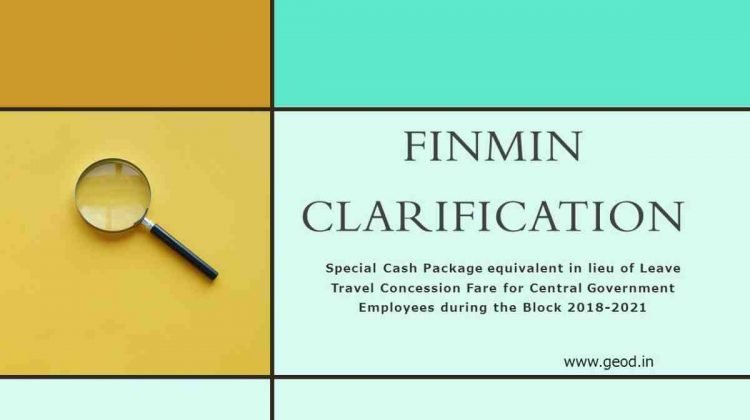 Special Cash Package equivalent in lieu of Leave Travel Concession Fare for Central Government Employees